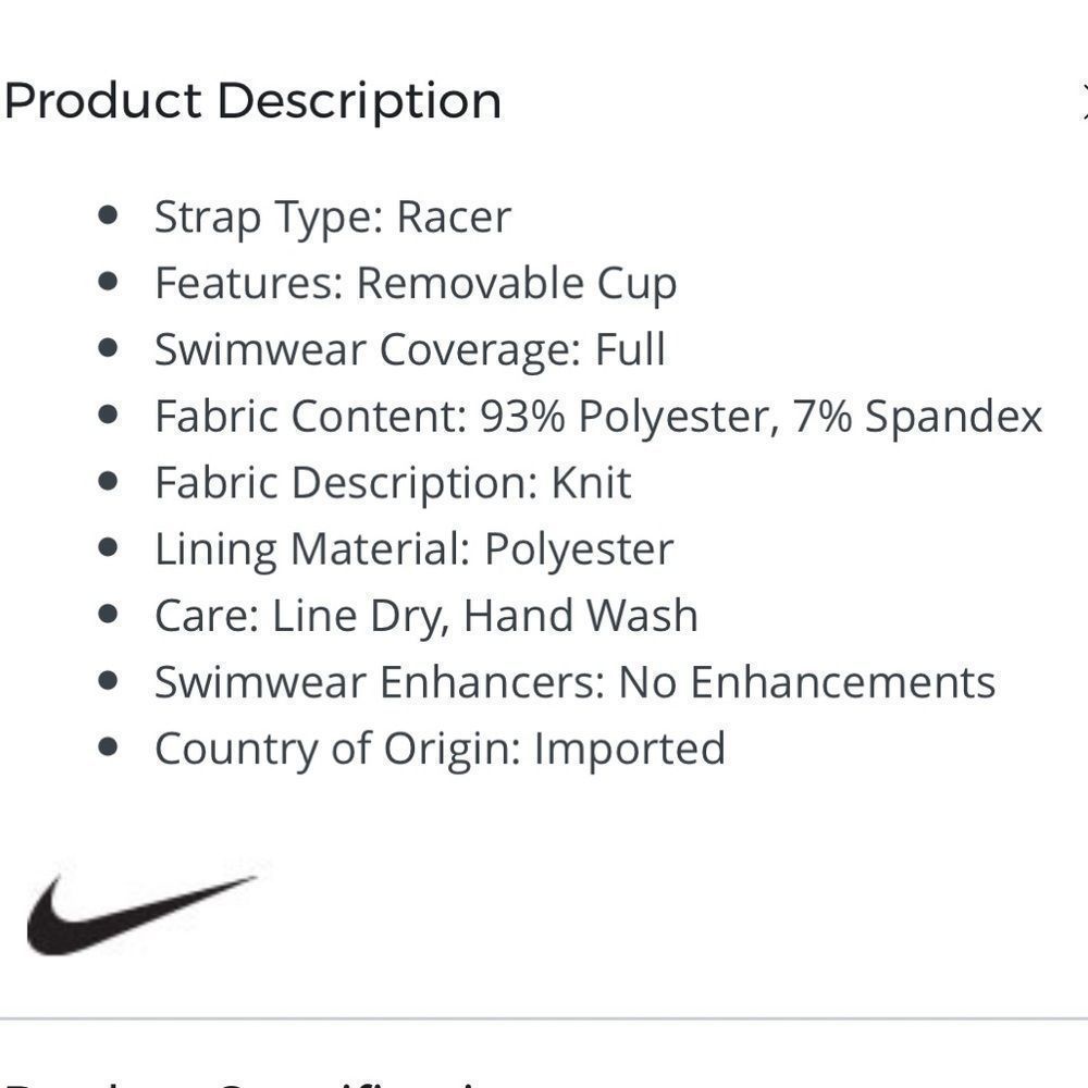 Nike Striped Tankini Swimsuit Top - Picture 3 of 4